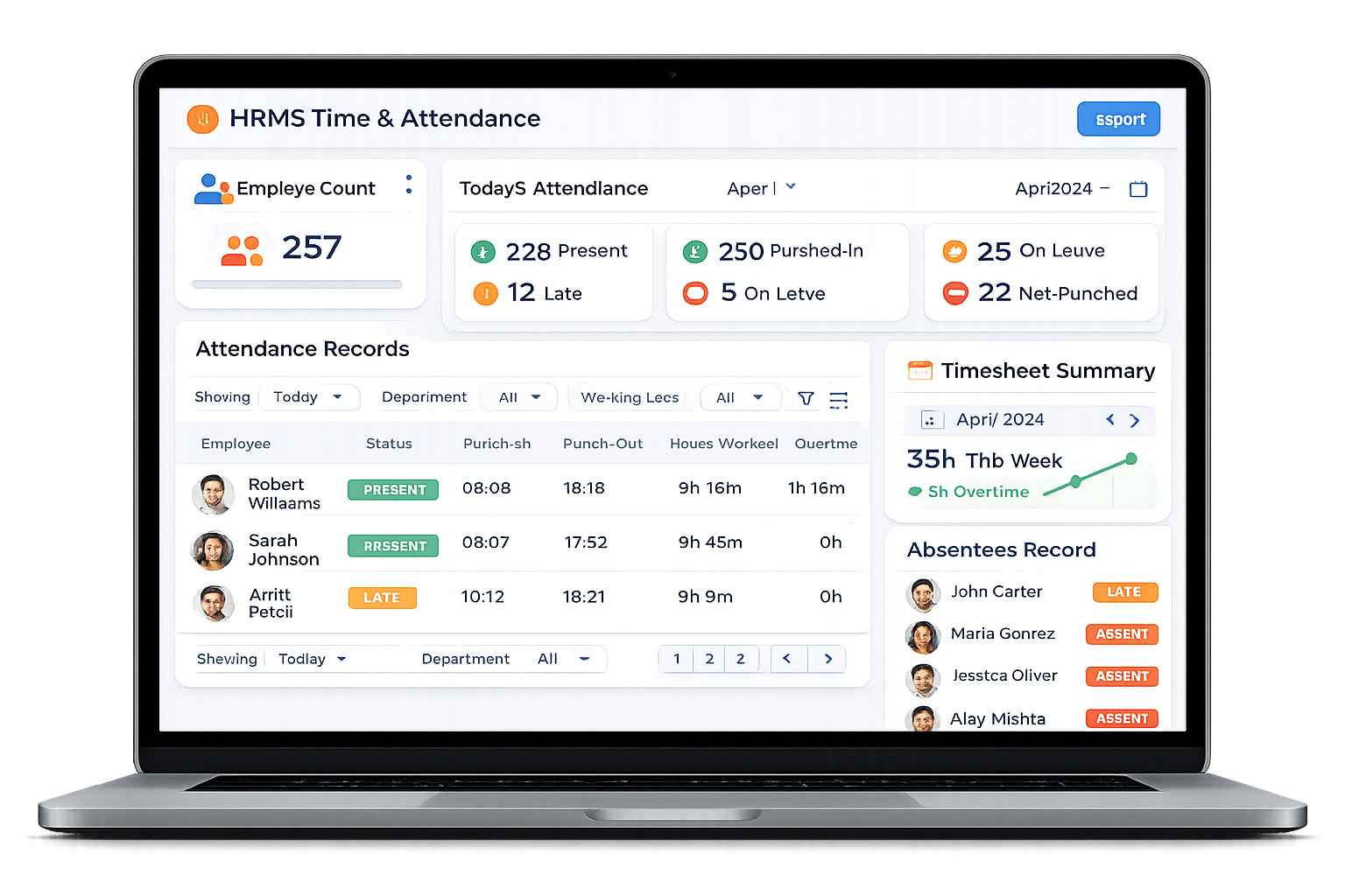 Time & Attendance Dashboard